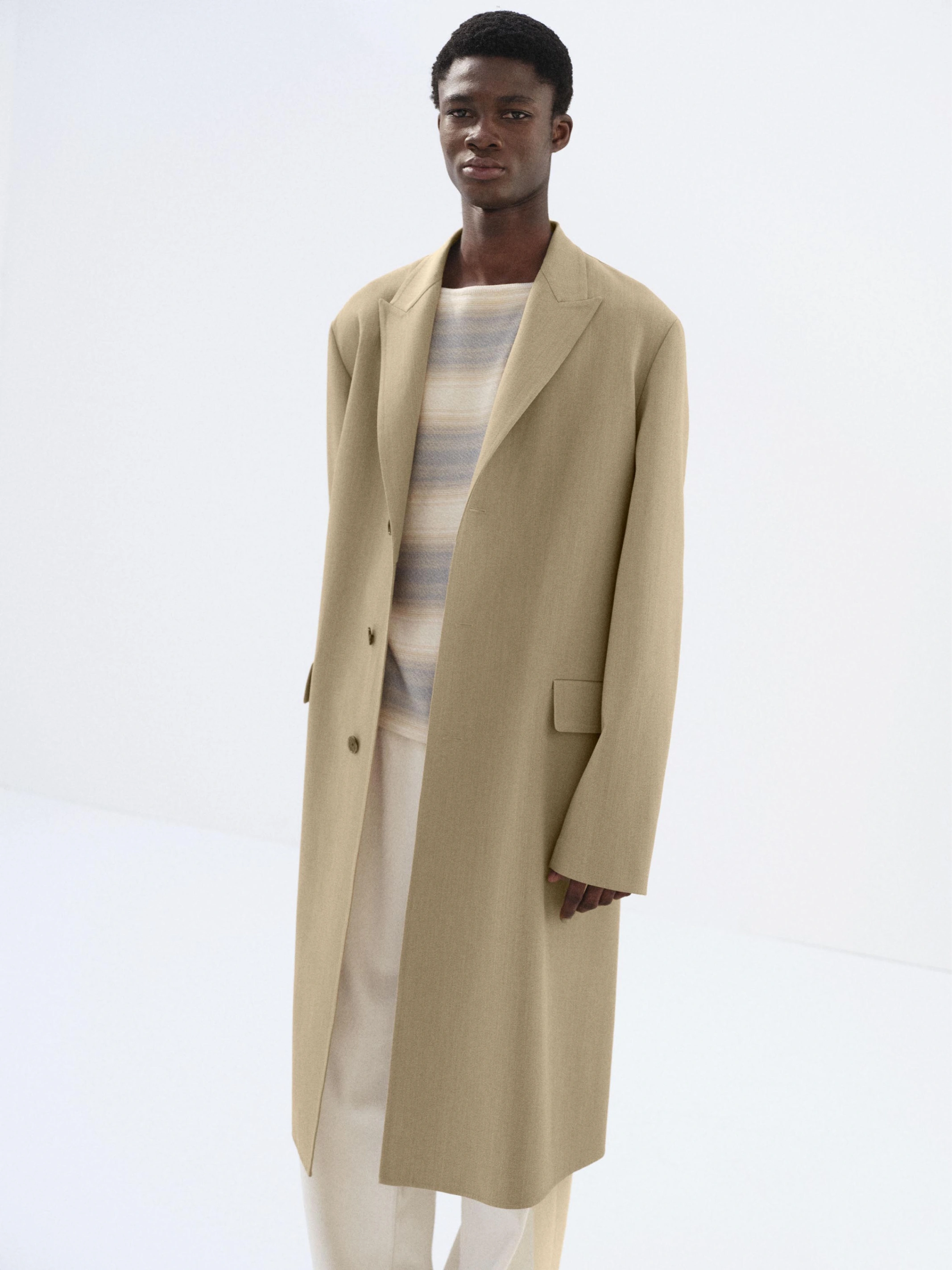 Beige overcoat