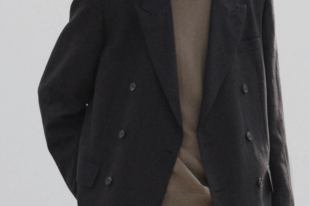 Dark jacket close-up